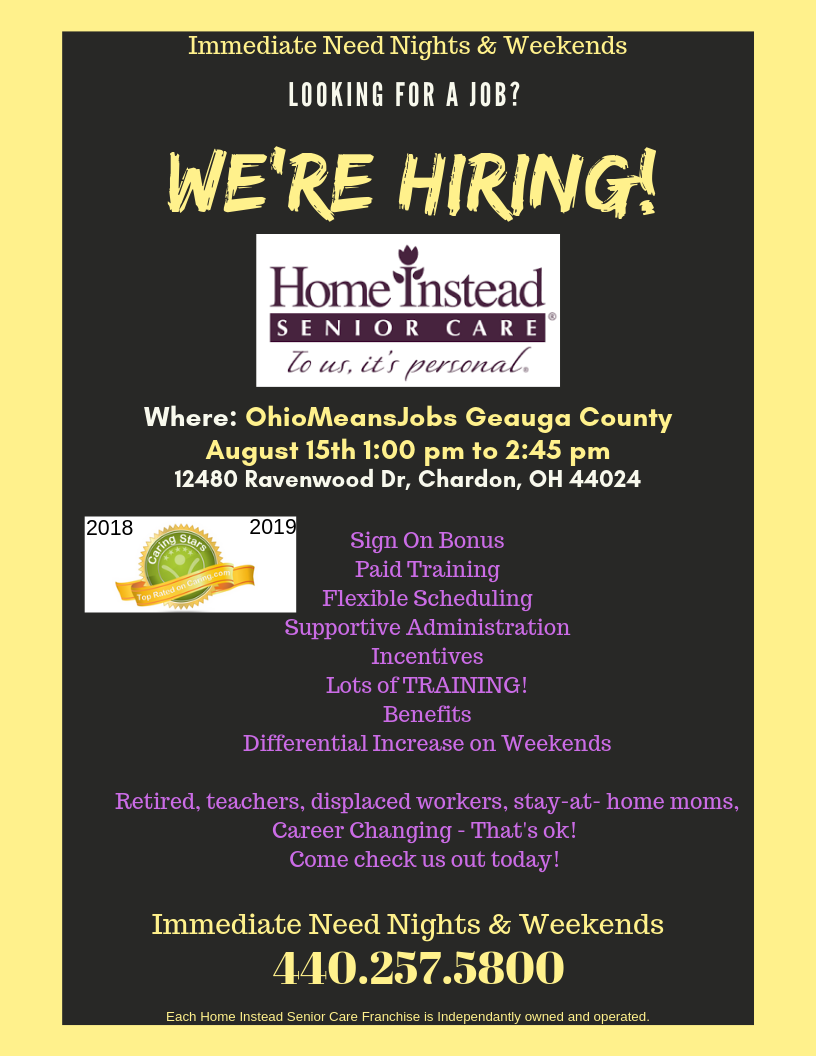 Hiring Event - Home Instead
